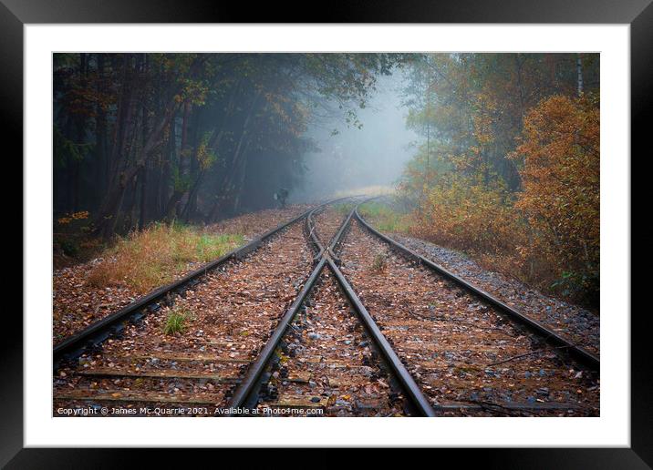 Outdoor railway Framed Mounted Print by James Mc Quarrie