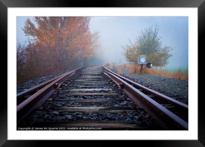 Outdoor railway Framed Mounted Print by James Mc Quarrie