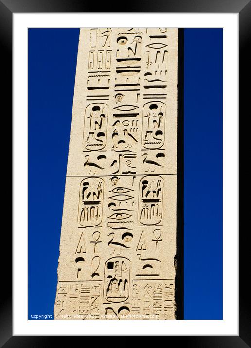Close-up of the Flaminio Obelisk (Italian: Obelisco Flaminio) Framed Mounted Print by Mehul Patel