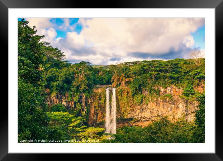 Chamarel Waterfalls, Black River Gorges National Park, Chamarel, Framed Mounted Print by Mehul Patel