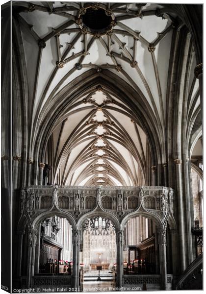 Choir screen and high altar inside Bristol Cathedral, Gloucestershire, England, UK Canvas Print by Mehul Patel