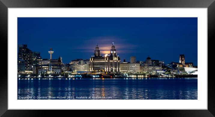 Moonrise over Liverpool Framed Mounted Print by Dominic Shaw-McIver