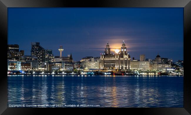 Moonrise over Liverpool Framed Print by Dominic Shaw-McIver