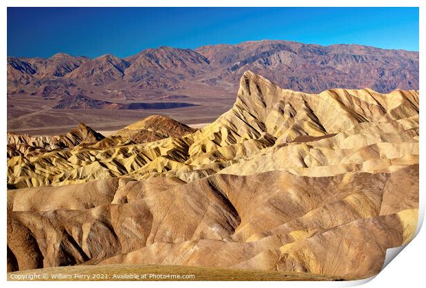 Zabriski Point Manly Beacon Death Valley National Park Californi Print by William Perry