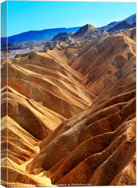 Zabruskie Point Death Valley National Park California Canvas Print by William Perry