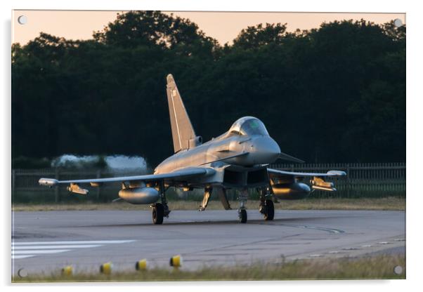 Eurofighter Typhoon nears the runway Acrylic by Jason Wells