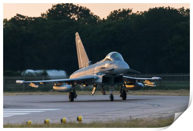 Eurofighter Typhoon nears the runway Print by Jason Wells