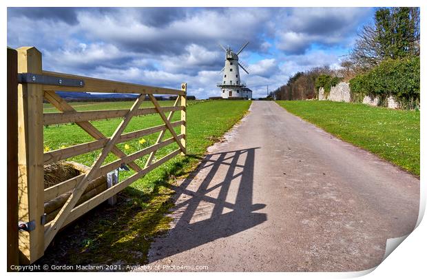 Llancayo Windmill, Usk, South Wales Print by Gordon Maclaren