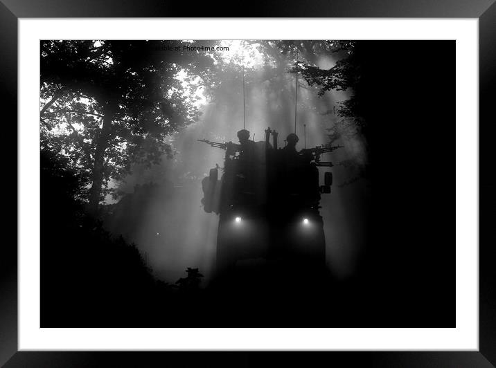 Dawn patrol monochrome Framed Mounted Print by Mick Holland