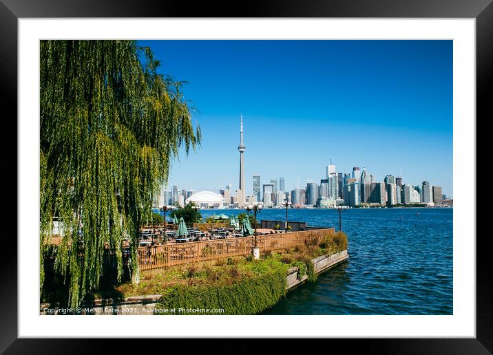 Toronto skyline from Toronto Island Framed Mounted Print by Mehul Patel