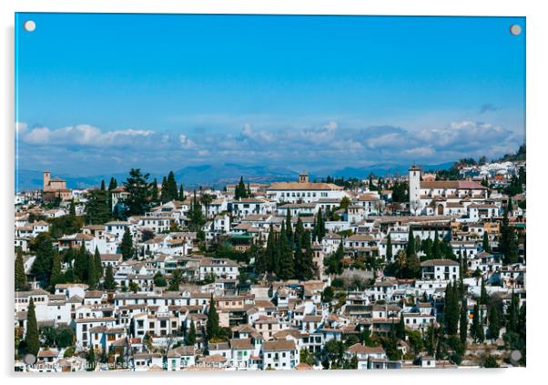 High shot of the Arab quarter (el Albaicin) of the town of Granada, Spain Acrylic by Mehul Patel