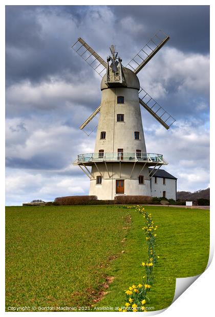 Llancayo Windmill, Usk, South Wales Print by Gordon Maclaren