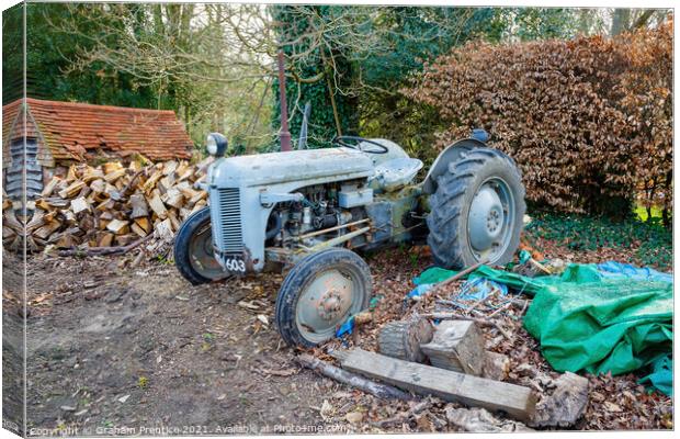 Dilapidated Old Tractor Canvas Print by Graham Prentice