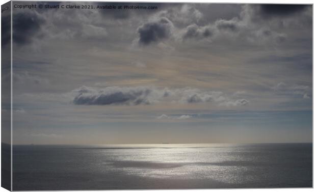 Seascape reflections Canvas Print by Stuart C Clarke