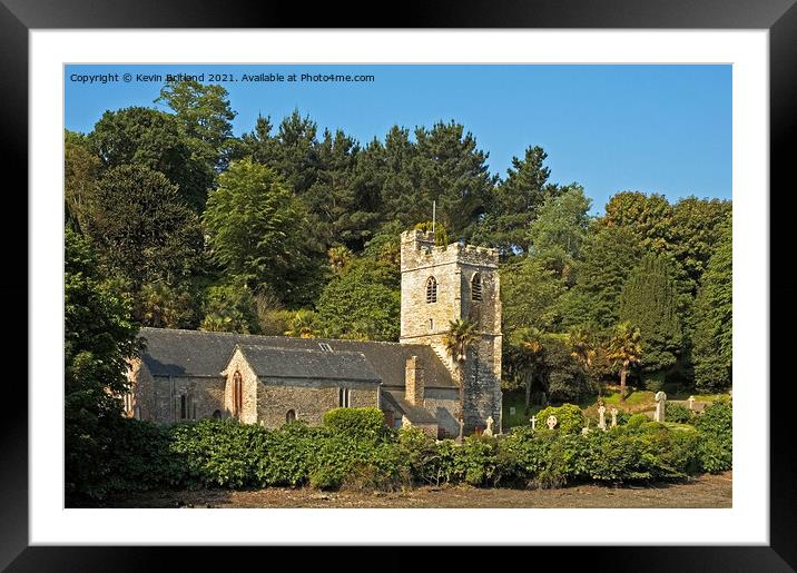 St just church roseland Framed Mounted Print by Kevin Britland