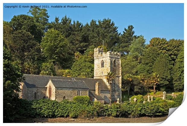 St just church roseland Print by Kevin Britland