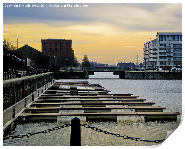 Dawn on the Dock Print by K7 Photography