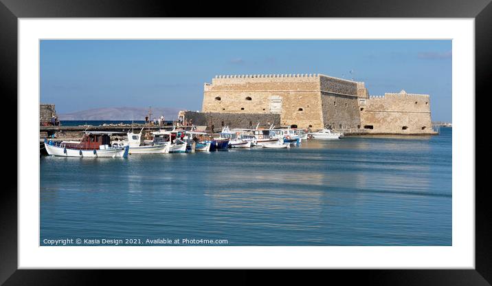 Koules Fortress, Heraklion, Crete, Greece Framed Mounted Print by Kasia Design