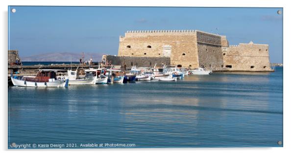Koules Fortress, Heraklion, Crete, Greece Acrylic by Kasia Design