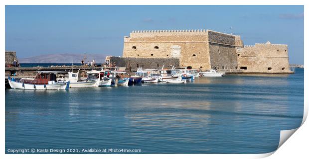 Koules Fortress, Heraklion, Crete, Greece Print by Kasia Design
