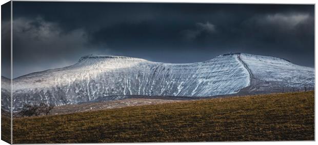 Brecon Beacons in Winter Canvas Print by Leighton Collins