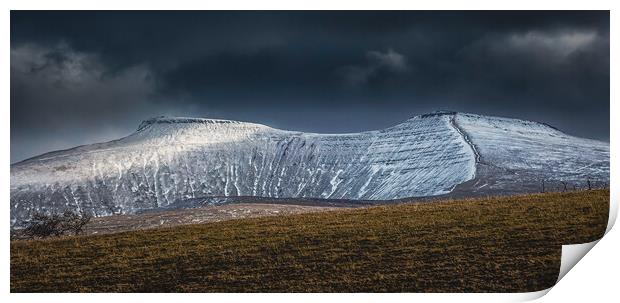 Brecon Beacons in Winter Print by Leighton Collins