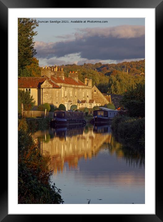 Bathampton canal  Framed Mounted Print by Duncan Savidge