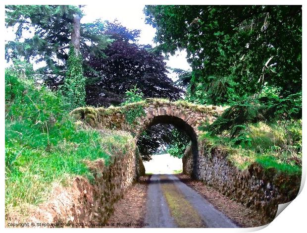 Old stone bridge Print by Stephanie Moore