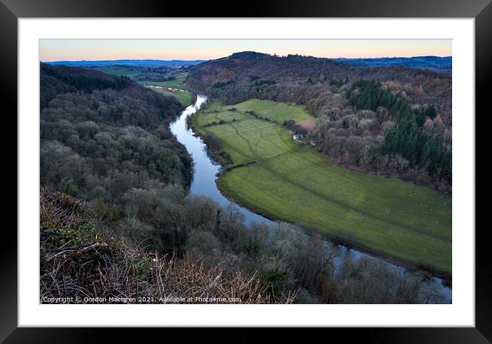 The River Wye from Symonds Yat Gloucestershire Framed Mounted Print by Gordon Maclaren