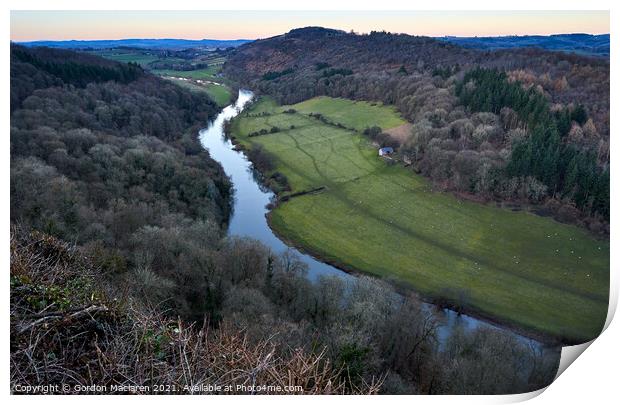 The River Wye from Symonds Yat Gloucestershire Print by Gordon Maclaren