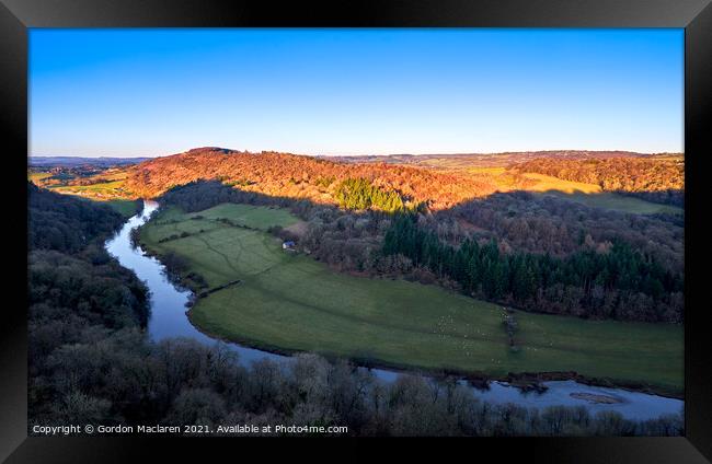 The River Wye from Symonds Yat Gloucestershire Framed Print by Gordon Maclaren