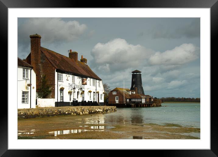Old mill at Langstone Framed Mounted Print by Elzbieta Sosnowski