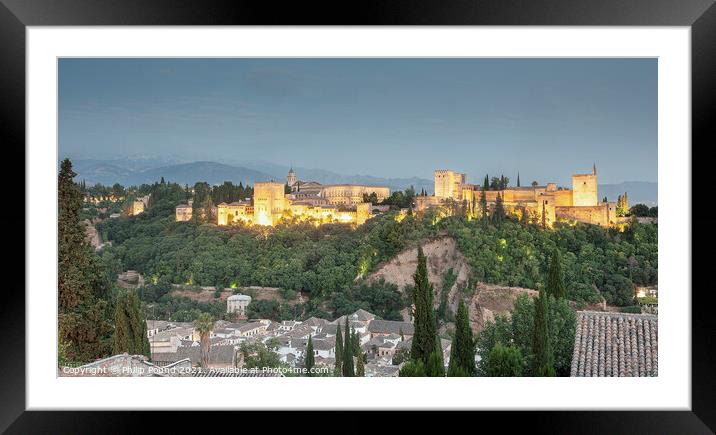 Alhambra Palace in Granada, Spain Framed Mounted Print by Philip Pound