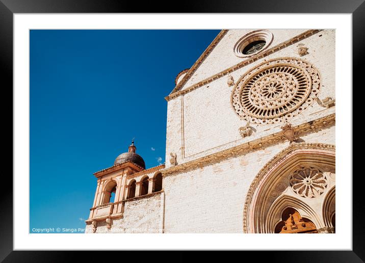 Assisi Basilica di San Francesco in Italy Framed Mounted Print by Sanga Park