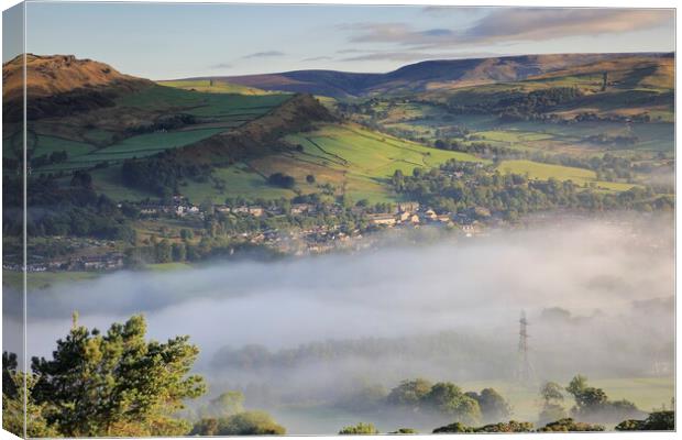 Chinley Churn in the Peak District  Canvas Print by MIKE HUTTON