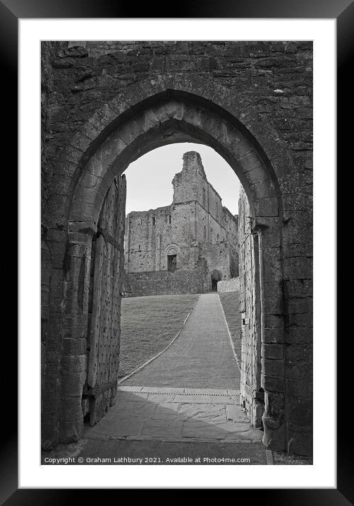 Medieval Gateway Framed Mounted Print by Graham Lathbury