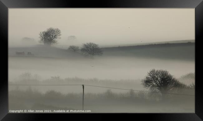 Misty morning Framed Print by Allan Jones