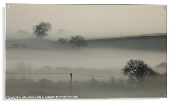 Misty morning Acrylic by Allan Jones