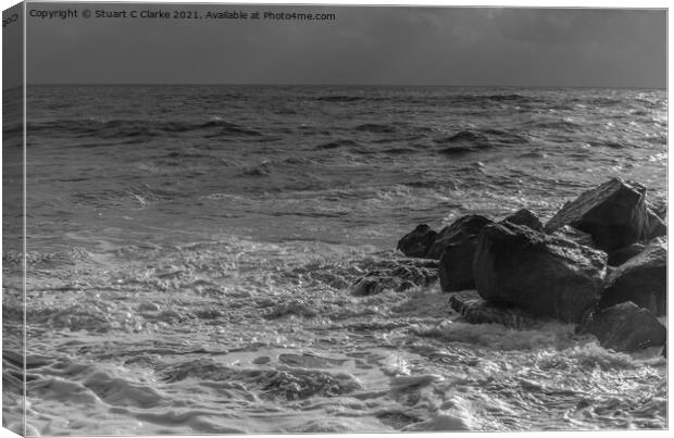 Stormy seas Canvas Print by Stuart C Clarke