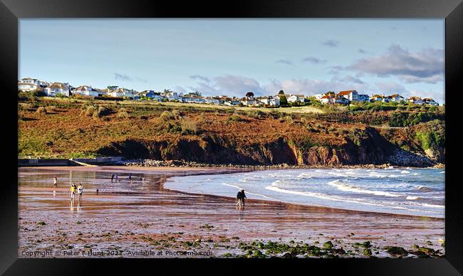 A Walk On The Beach Framed Print by Peter F Hunt