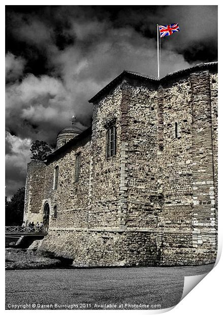 Colchester Castle Print by Darren Burroughs