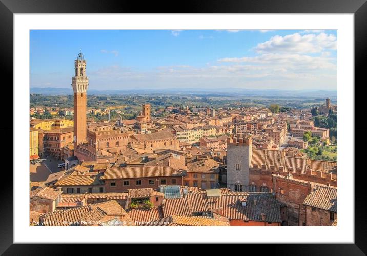 Rooftops of Siena Framed Mounted Print by Margaret Ryan