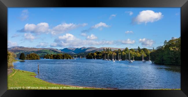 Lake Windermere and Belle Isle Framed Print by Cliff Kinch
