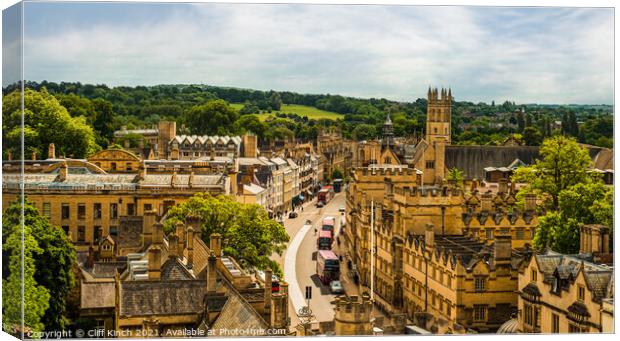 Oxford High Street Canvas Print by Cliff Kinch