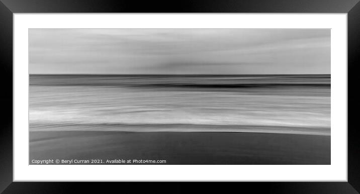 Serene Shades of Hayle Beach Framed Mounted Print by Beryl Curran