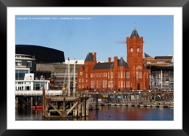 Pierhead Building at Cardiff Bay. Framed Mounted Print by Andrew Bartlett