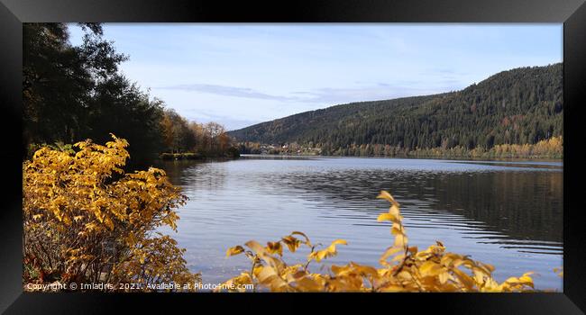 Lake of Gerardmer, Autumn in Vosges, France Framed Print by Imladris 