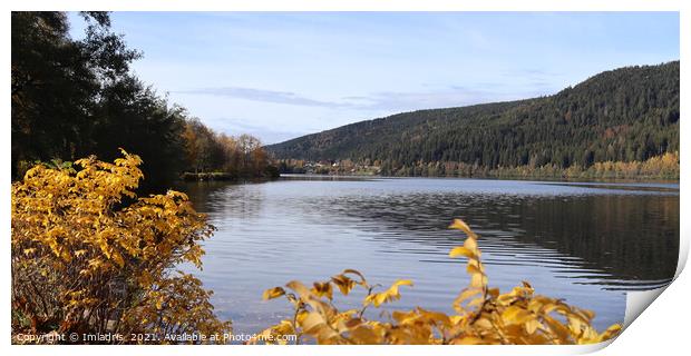 Lake of Gerardmer, Autumn in Vosges, France Print by Imladris 