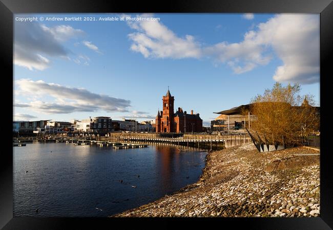 Cardiff Bay waterfront, South Wales, UK Framed Print by Andrew Bartlett