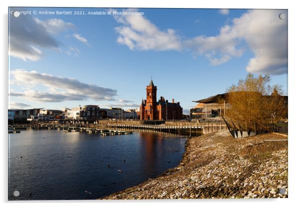 Cardiff Bay waterfront, South Wales, UK Acrylic by Andrew Bartlett